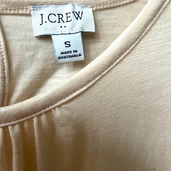 J Crew Factory Sleeveless Pleated Tank Top Womens Small‎ Cream Stretchy Soft - Picture 4 of 8